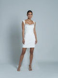 Robe Courte Avec Traine Oshun - Blanc