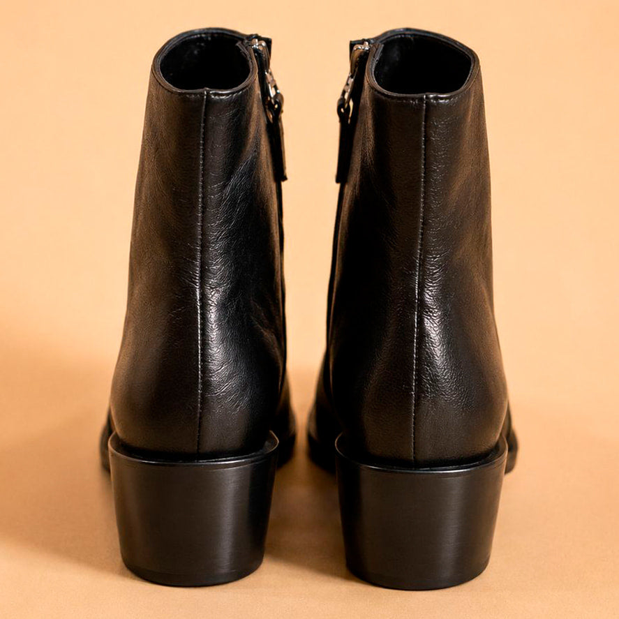Cazabat Bottines Zoe - cuir - noir - Talon : 5 cm