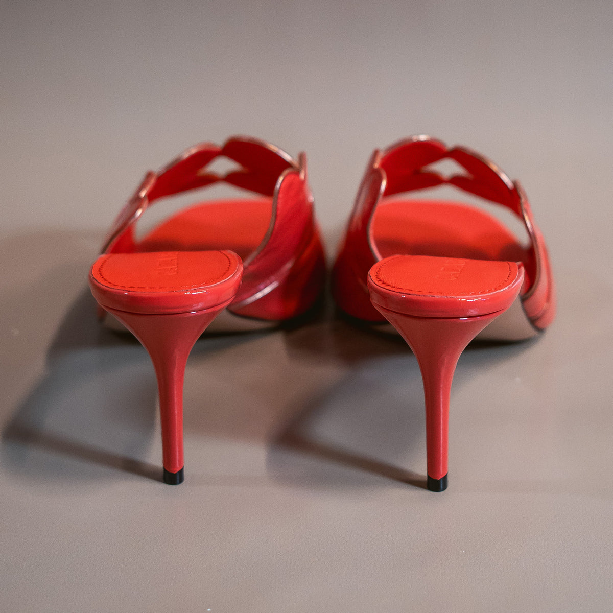 Cazabat Mules Sofia - cuir verni - corail - Talon : 5 cm