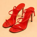 Cazabat Sandales Aria - cuir verni - corail - Talon : 8.5 cm