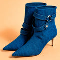 Cazabat Bottines Patty - bleu denim - Talon : 6.5 cm