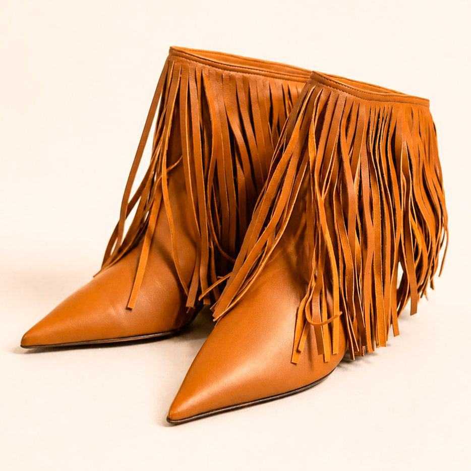 Cazabat Bottines Padma - cuir - marron - Talon : 6.5 cm