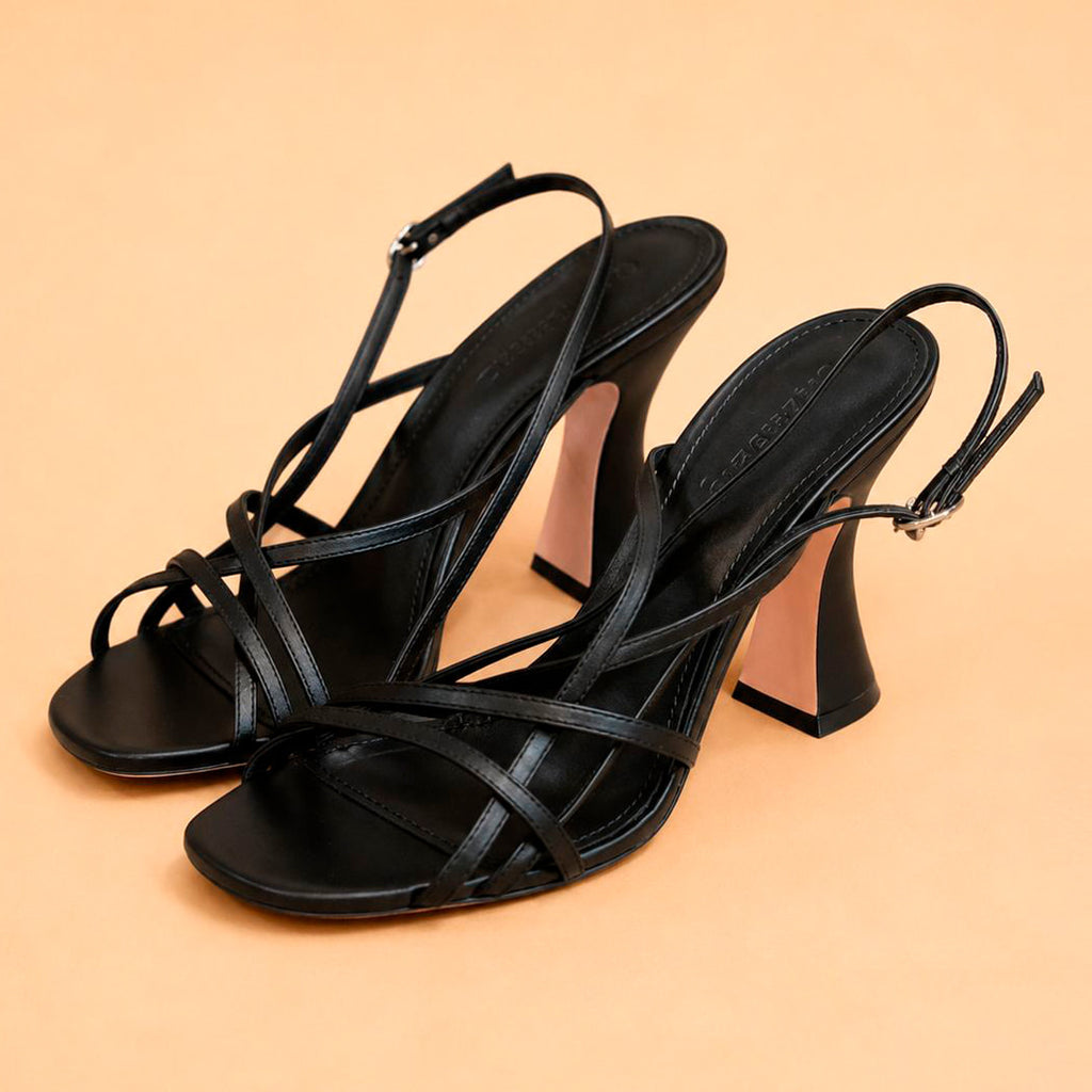 Cazabat Sandales Stella - cuir - noir - Talon : 9 cm