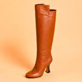 Cazabat Bottes Valda - cuir - moka - Talon : 9 cm