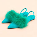 Cazabat Mules Baya - cuir - vert et bleu
