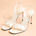 Cazabat Sandales Oriana - cuir - blanc cassé - Talon : 9 cm