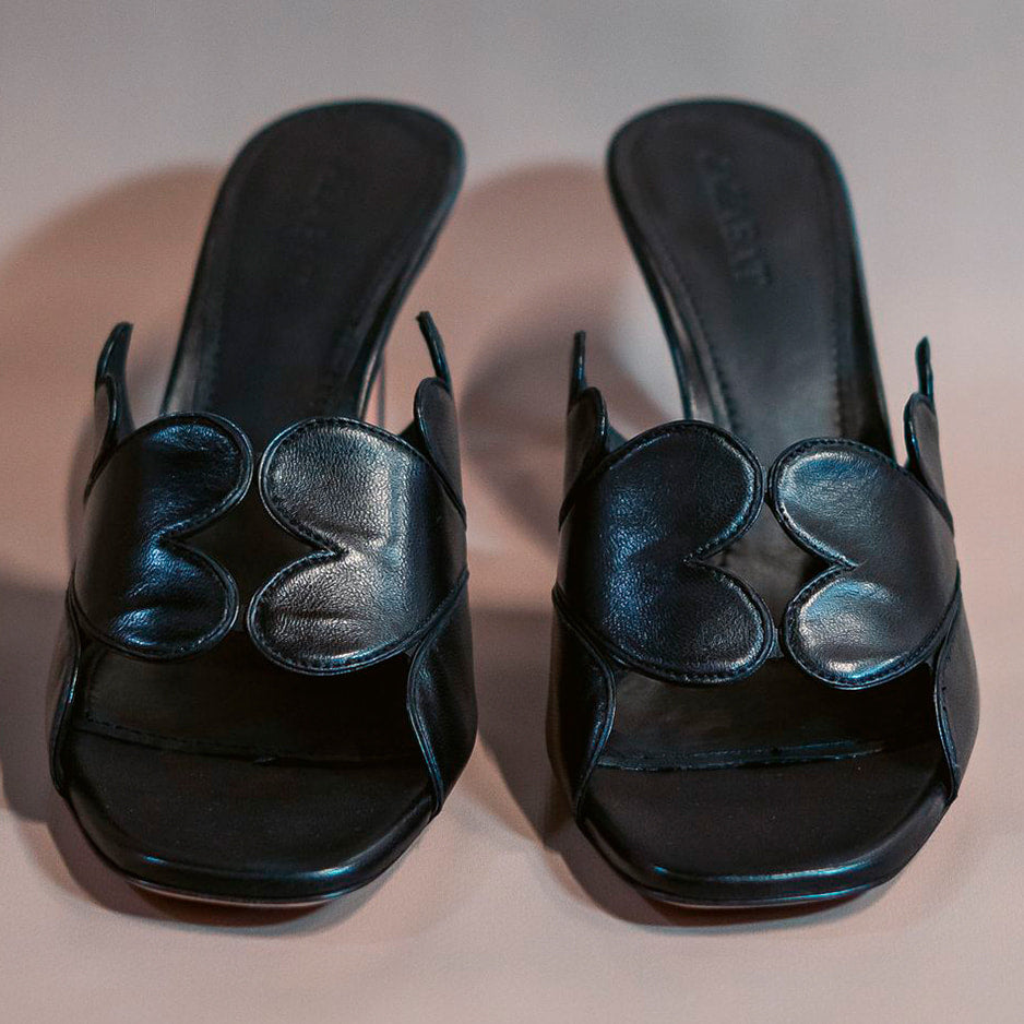 Cazabat Mules Sofia - cuir - noir - Talon : 5 cm